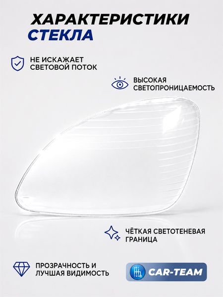 Стекло фары (поликарбонат) Газель Бизнес, левое (33020-3711071-15)