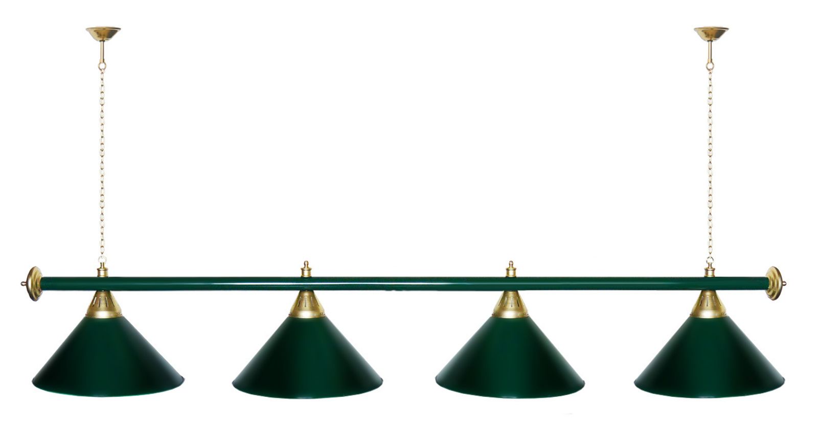 Лампа STARTBILLIARDS 4 пл. (плафоны зеленые,штанга золотая,фурнитура золото) фото №39