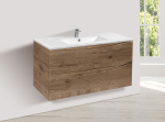 База под керамическую раковину Mia 1000 подвесная, 2 выкатных ящика soft close, V.Oak, , шт