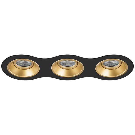 Комплект из светильников и рамки Lightstar Domino Round (214637+214603+214603+214603) D637030303