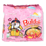 Buldak, Buldak ™, жареный рамен, пряная курица, карбонара, 5 пакетиков по 130 г (4,58 унции)