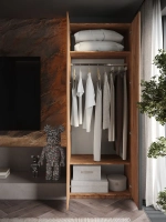 Шкаф Распашной Коричневый 81х220x52,5 SOHO с ручкой