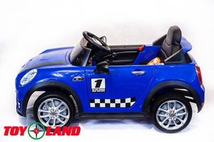 Детский электромобиль Toyland Mini Cooper синий фото №3