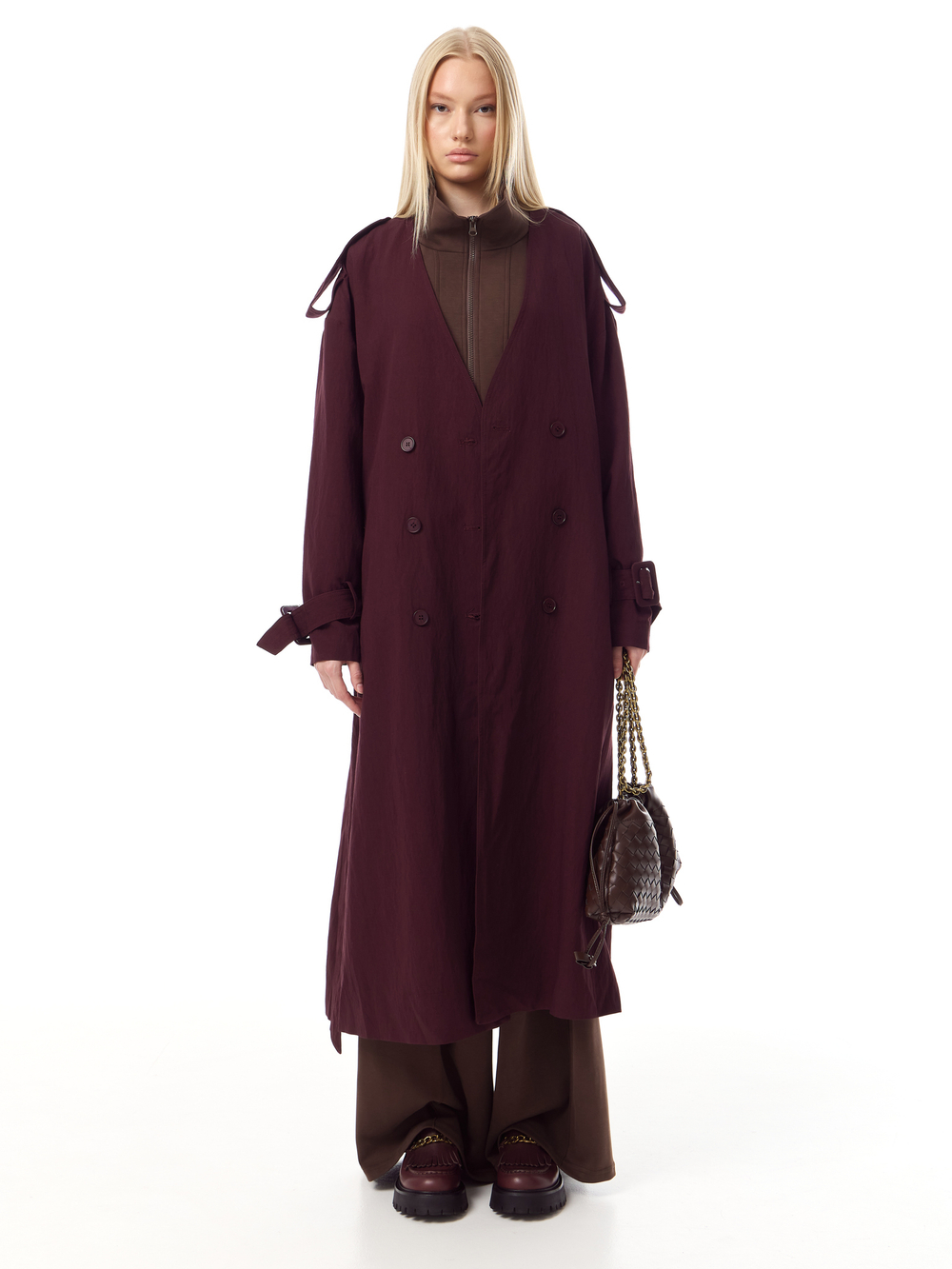 Тренч deep burgundy