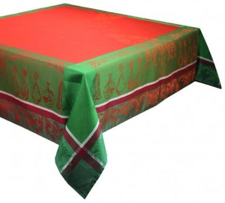 Скатерть 175x365 Garnier-Thiebaut Noel Baroque Rouge