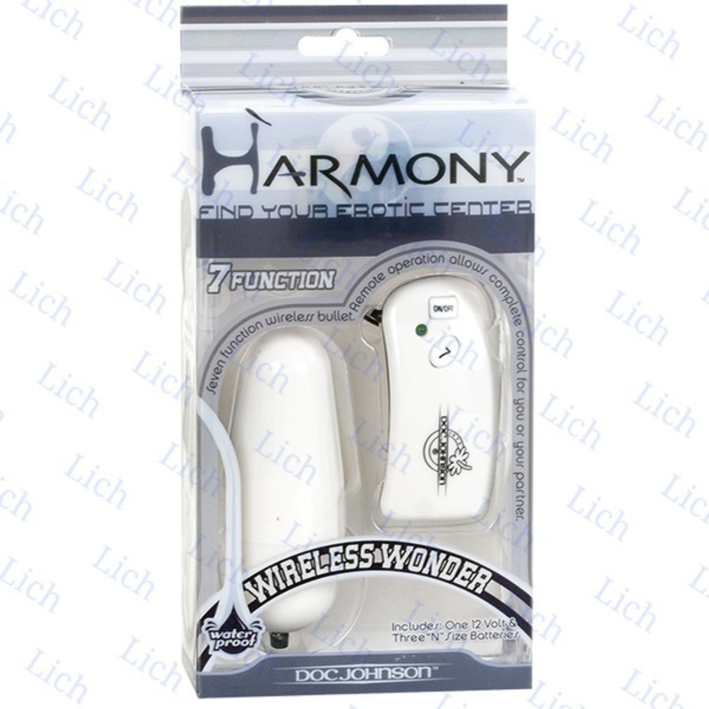 Белое виброяйцо HARMONY на радиоуправлении