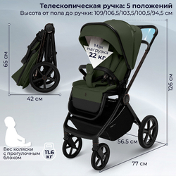 Детская коляска Sweet Baby Elegante Therma SBL 2 в 1 Green