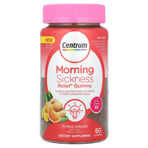 Centrum, Morning Gummy, цитрусовый имбирь, 60 жевательных таблеток