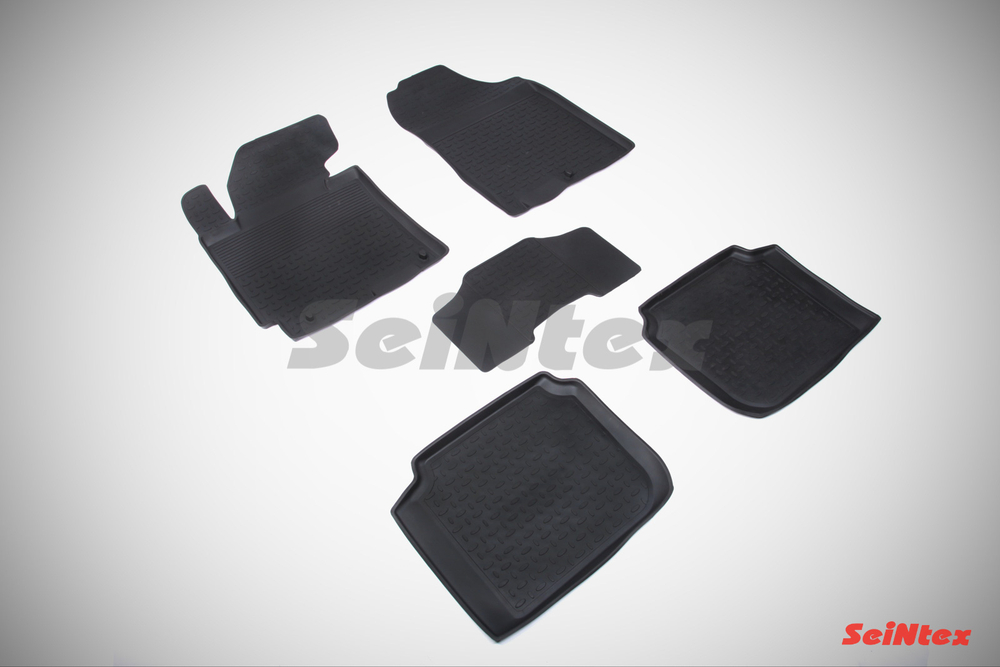 Резиновые коврики с высоким бортом для Hyundai Elantra V 2011-2016, Seintex.82540
