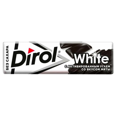 Жевательная резинка Dirol White активированный уголь 13,6гр