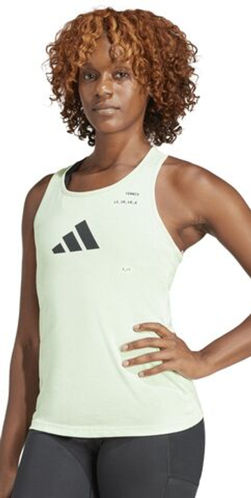 Женский топ теннисный Adidas Graphic Tank Top - полузеленый искрящийся