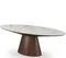 Стол овальный Ando 230х110 см, керамика Carrara, шпон ореха