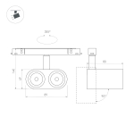 Трековый светодиодный светильник Arlight Mag-Orient-Blum-12W Warm3000 037037
