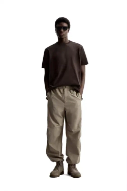 ZARA ФУТБОЛКА ИЗ ПЛОТНОЙ ТКАНИ, ШОКОЛАДНЫЙ