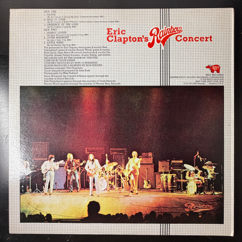 Eric Clapton ‎– Eric Clapton's Rainbow Concert (США 1973г.) Т