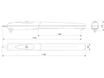 AX5024 Привод 24 В линейный, самоблокирующийся, с энкодером и механическими упорами, CAME 001AX5024