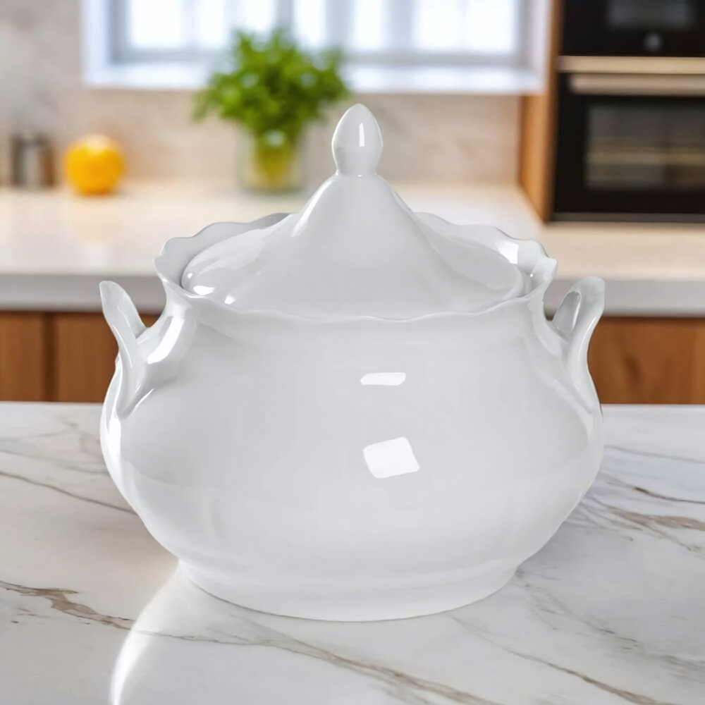 Супница Ваза для супа 3000мл форма Романс Без деколи