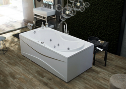 Акриловая ванна Aquatek (Акватек) Мартиника 180x90, с каркасом, с фронтальной панелью, со сливом-переливом