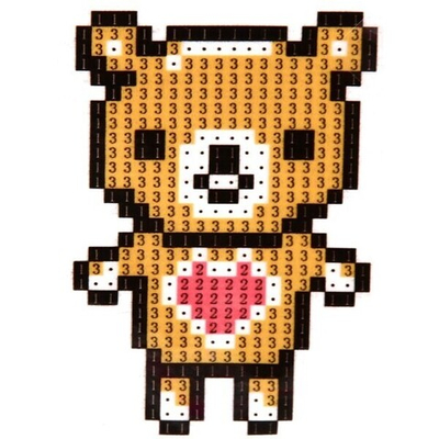 Алмазная мозаика 9*9см «Медвежонок» P158