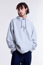 Худи Гербарий Василек Light серо-голубое