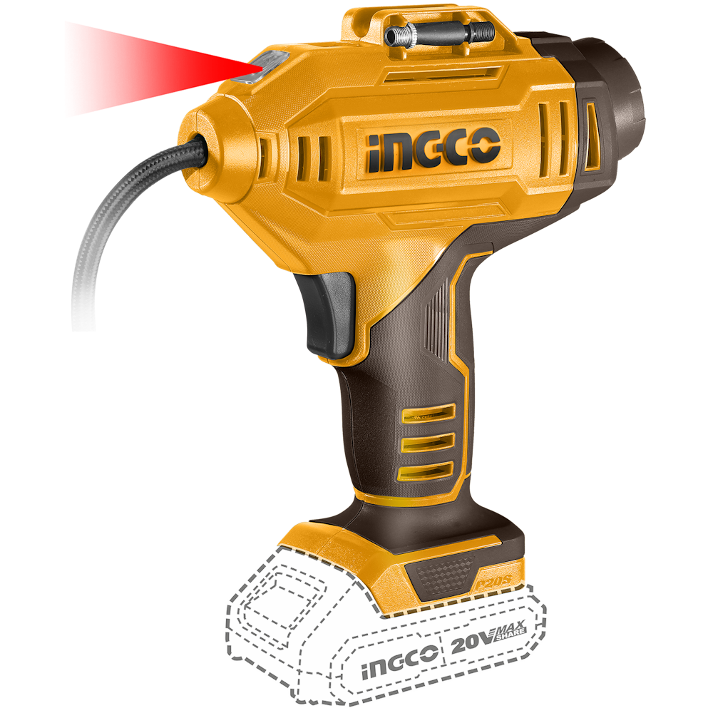 Аккумуляторный автомобильный компрессор INGCO CACLI2018 20 В