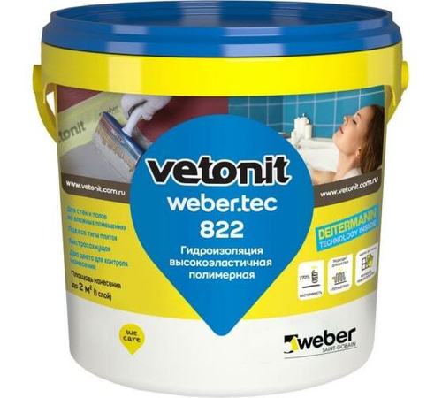 Полимерная гидроизоляция Vetonit Tec 822 4кг