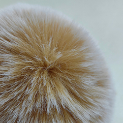 Помпон из искусственного меха "Мелированный бехевый" d=9 см