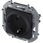 Розетка с заземлением со шторками 16А 250В антрацит Inspiria Legrand