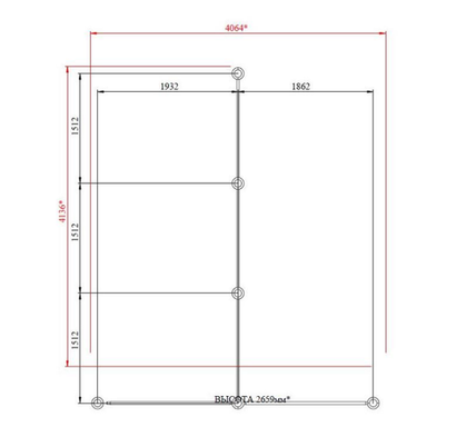 Спортивный комплекс №40, тройной каскад турников с перекладинами для отжиманий, 4540*3800*2700 мм., D=89 мм.
