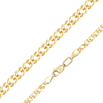 Цепь из лимонного золота с алмазной гранью (плетение «Двойной ромб»)