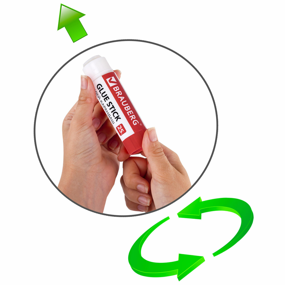Клей-карандаш 25 г упаковка BRAUBERG 3 штуки на блистере (12 штук в упаковке)