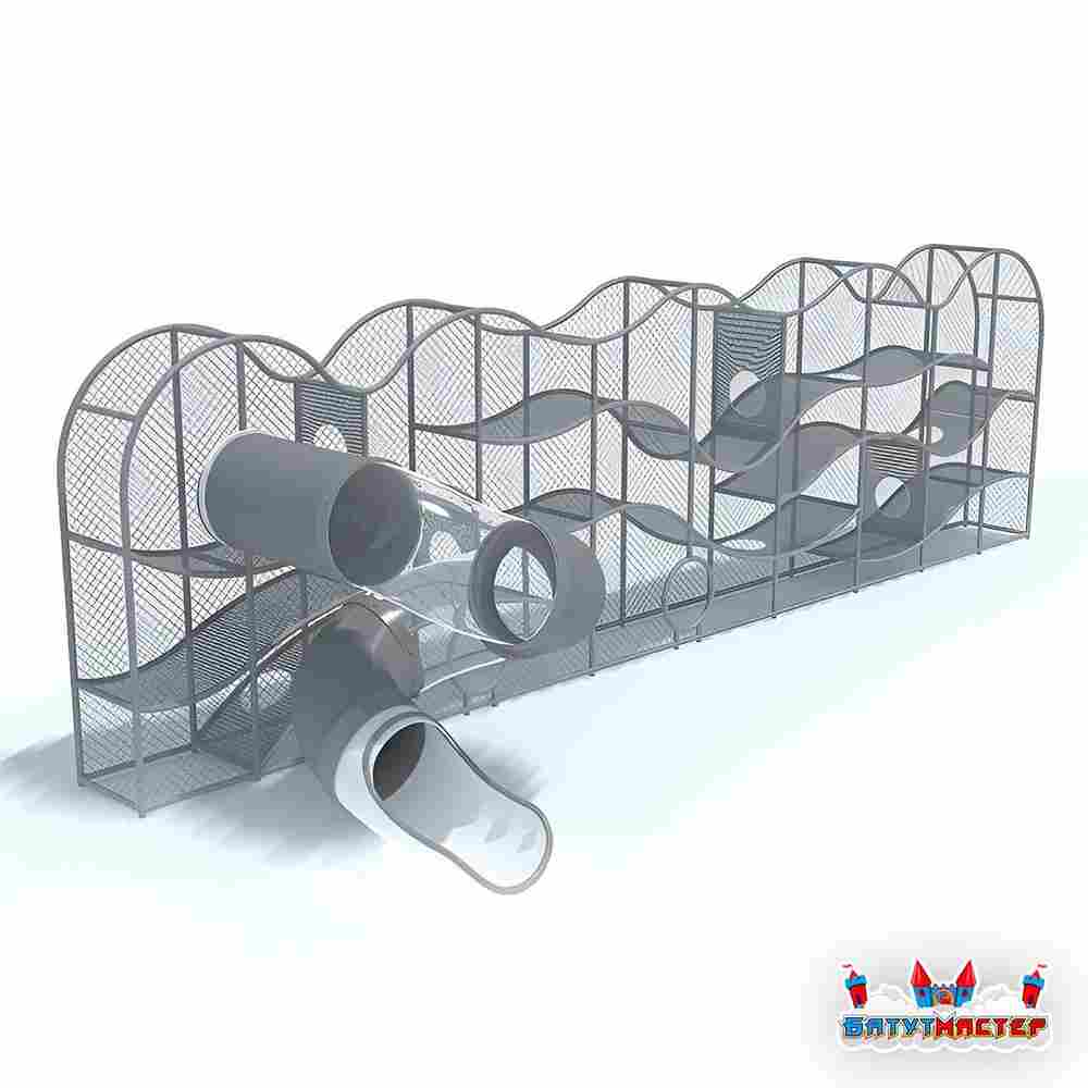 Плоский детский лабиринт «Сказочный Замок», 10×3,5×4 м