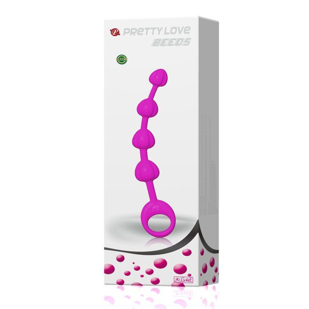 Силиконовая цепочка Beeds с ручкой-кольцом - 19,5 см.