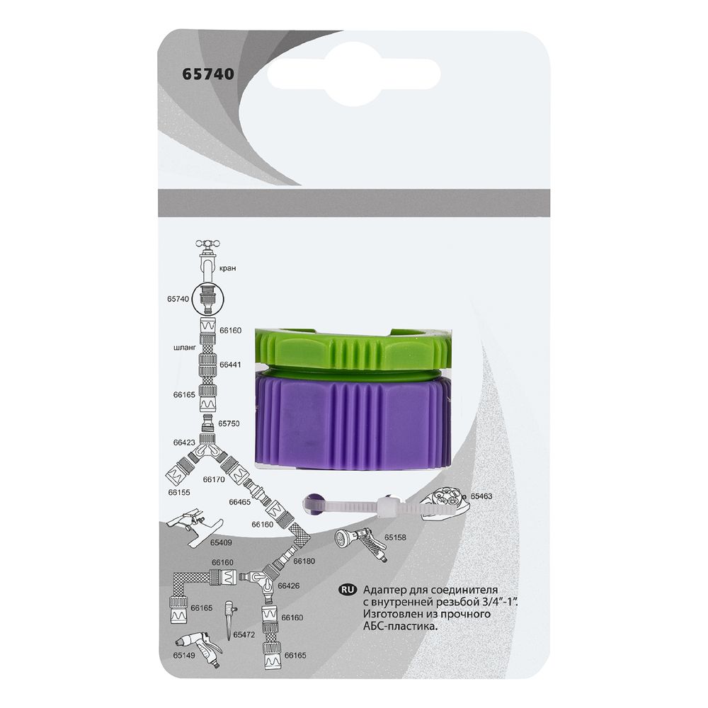 Адаптер для шлангов с внутренней резьбой 3/4"-1", Palisad, 65740