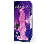 Розовый фантазийный вибратор с 7 режимами возвратно-поступательных движений 23,5см Bior Toys Magic Hero MH-13040