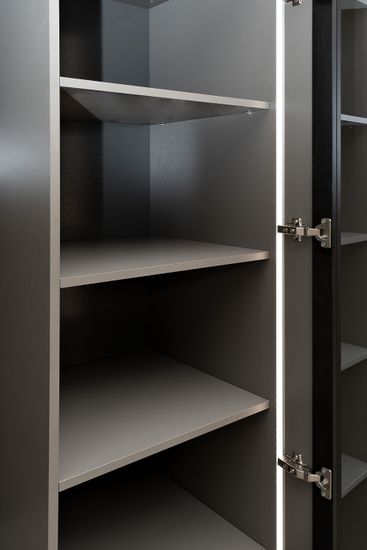 GD-10013-6 Шкаф Alto двухд с полками, цвет серый Кобальт, дверцы стекло(тонир) 100*57*228.5см