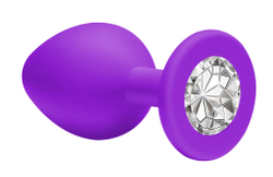 Анальная пробка Emotions Cutie Small Purple clear crystal 4011-04Lola