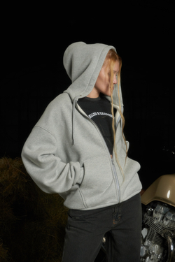 Худи Called a Garment Stamp Heavy Cotton Zip Hoodie "Grey Melange"