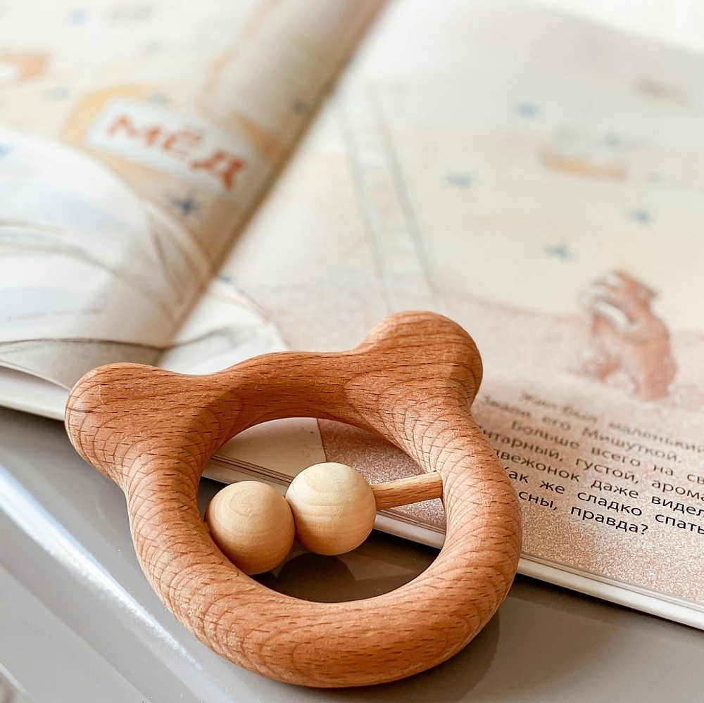 Погремушка - грызунок "Глазастый Медвежонок" Леснушки