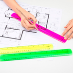 Линейка DELI "Pioneer" 30 см, неоновые цвета ассорти