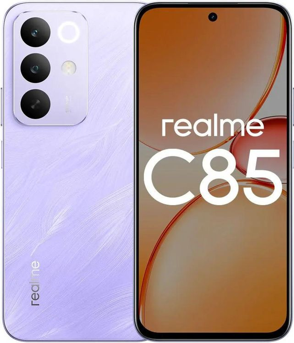 6.8" Смартфон REALME C85 6/128Gb,  RMX5566,  NFC,  IPS,  144Гц,  7000мAч,  фиолетовый