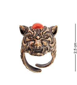 AM-2510 Кольцо «Тигр» (латунь, янтарь)