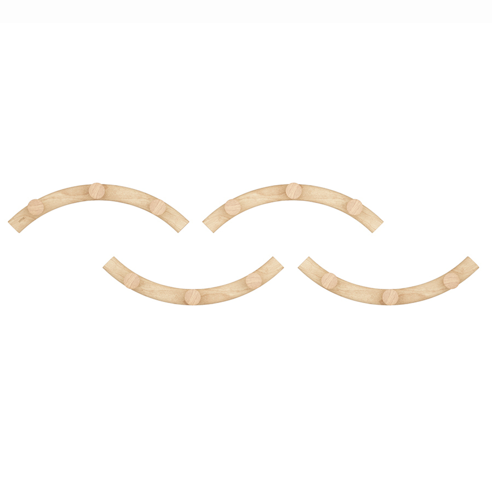 Вешалка настенная Slinka, натуральное дерево