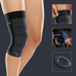615ES -6 - Коленный бандаж GENUMEDI E+motion с пателлярным кольцом на широкое бедро