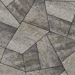Тротуарная плитка ОРИГАМИ - Искусственный камень Габбро, комплект из 6 видов плит