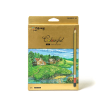 Карандаши цветные Yalong 18 цв., "Живая природа-1" деревянные, шестигранные, заточенные, грифель 3.0 мм, картон. уп., европод.