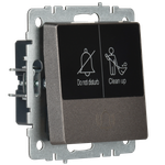 BRITE Кнопка звонка с индикацией для отелей 10А ВС10-1-9-БрТБ темная бронза IEK