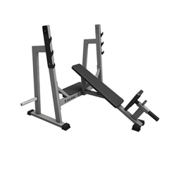 Наклонная скамья для жима лежа со стойками Черный