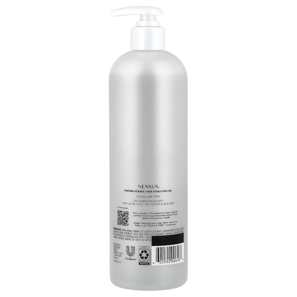 Nexxus, Clean & Pure ™, питательный детокс-шампунь, для всех типов волос, 488 мл (16,5 жидк. унц.)