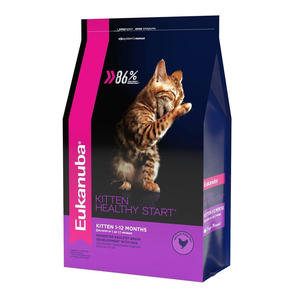 EUK Cat 2кг корм с домашней птицей для котят